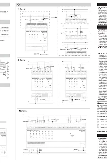schneider施耐德10A KNX 执行器说明书